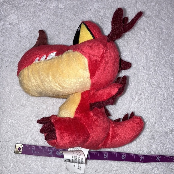 Dreamworks Baby Hookfang Red Dragon 6" Plush Soft Eyes 2017 Spin Master - Picture 4 of 5